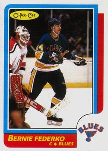 #105 Bernie Federko - St. Louis Blues - 1986-87 O-Pee-Chee Hockey