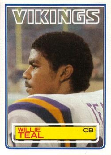 #106 Willie Teal - Minnesota Vikings - 1983 Topps Football