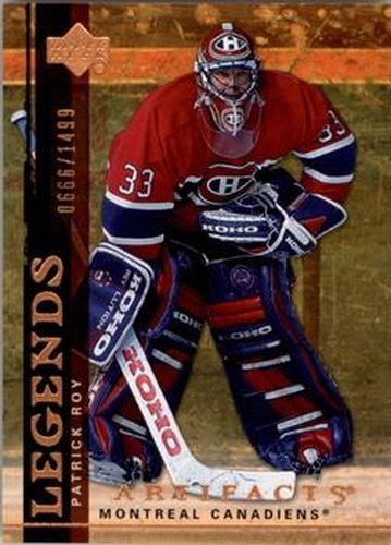 #106 Patrick Roy - Montreal Canadiens - 2007-08 Upper Deck Artifacts Hockey