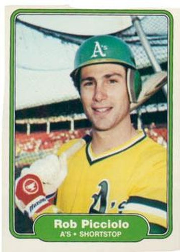 #106 Rob Picciolo - Oakland Athletics - 1982 Fleer Baseball