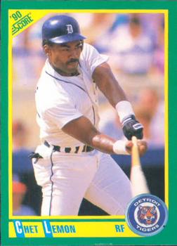 #106 Chet Lemon - Detroit Tigers - 1990 Score Baseball