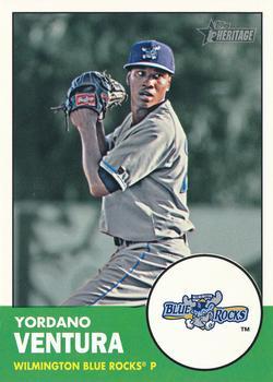 #106 Yordano Ventura - Wilmington Blue Rocks - 2012 Topps Heritage Minor League Baseball