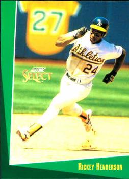 #106 Rickey Henderson - Oakland Athletics - 1993 Select Baseball