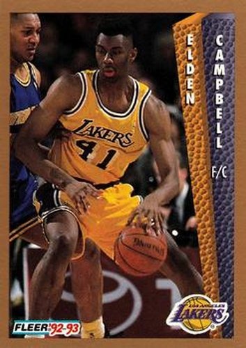 #106 Elden Campbell - Los Angeles Lakers - 1992-93 Fleer Basketball