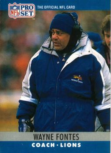 #106 Wayne Fontes - Detroit Lions - 1990 Pro Set Football
