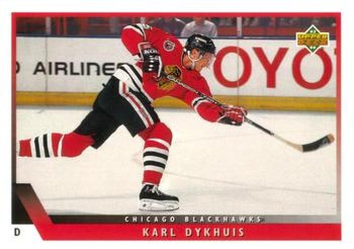 #106 Karl Dykhuis - Chicago Blackhawks - 1993-94 Upper Deck Hockey
