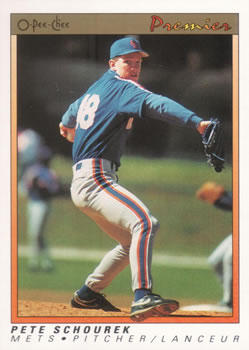 #106 Pete Schourek - New York Mets - 1991 O-Pee-Chee Premier Baseball