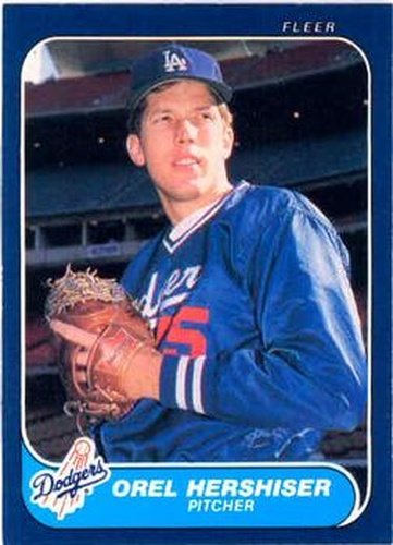 #131 Orel Hershiser - Los Angeles Dodgers - 1986 Fleer Baseball