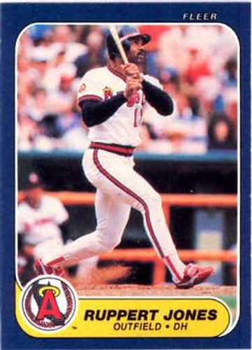 #161 Ruppert Jones - California Angels - 1986 Fleer Baseball