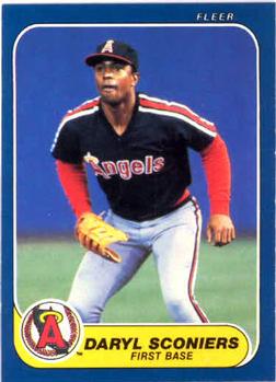 #168 Daryl Sconiers - California Angels - 1986 Fleer Baseball