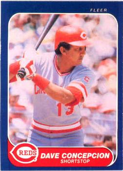 #174 Dave Concepcion - Cincinnati Reds - 1986 Fleer Baseball