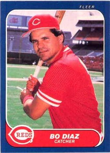 #176 Bo Diaz - Cincinnati Reds - 1986 Fleer Baseball