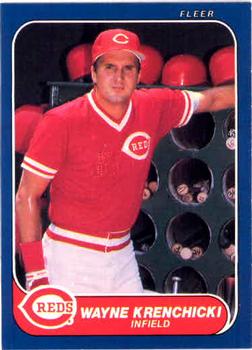 #180 Wayne Krenchicki - Cincinnati Reds - 1986 Fleer Baseball