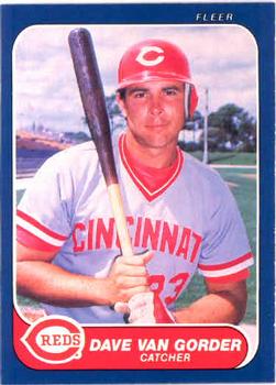 #195 Dave Van Gorder - Cincinnati Reds - 1986 Fleer Baseball