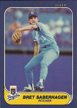#19 Bret Saberhagen - Kansas City Royals - 1986 Fleer Baseball