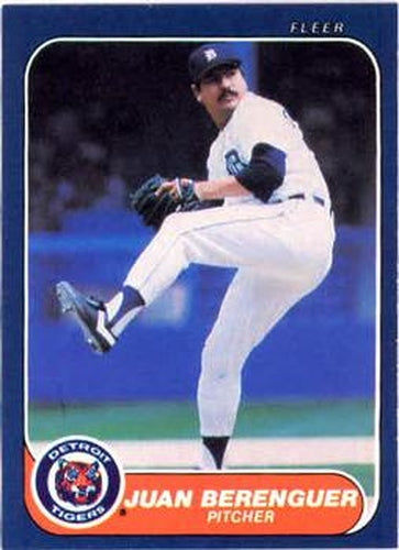 #221 Juan Berenguer - Detroit Tigers - 1986 Fleer Baseball