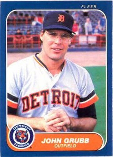 #227 John Grubb - Detroit Tigers - 1986 Fleer Baseball