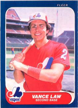 #252 Vance Law - Montreal Expos - 1986 Fleer Baseball