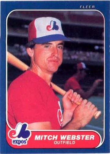 #265 Mitch Webster - Montreal Expos - 1986 Fleer Baseball