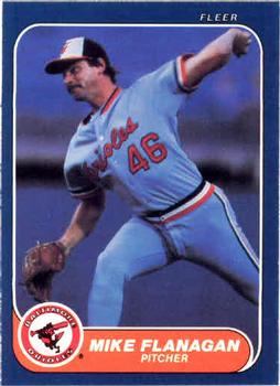#275 Mike Flanagan - Baltimore Orioles - 1986 Fleer Baseball
