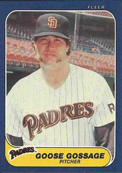 #322 Goose Gossage - San Diego Padres - 1986 Fleer Baseball