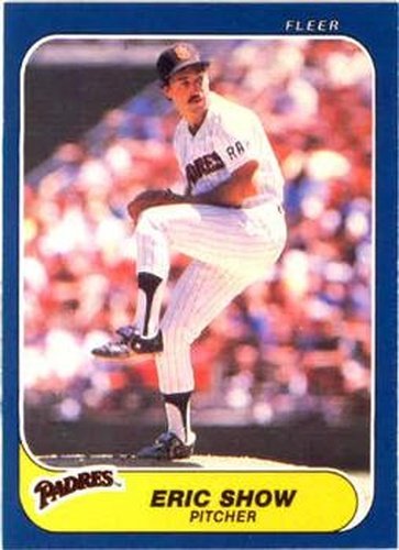 #334 Eric Show - San Diego Padres - 1986 Fleer Baseball
