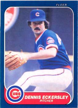 #368 Dennis Eckersley - Chicago Cubs - 1986 Fleer Baseball