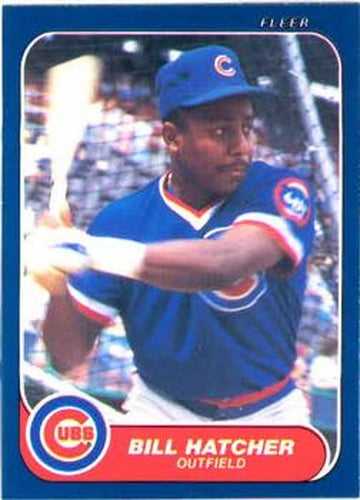 #371 Bill Hatcher - Chicago Cubs - 1986 Fleer Baseball