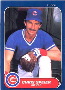 #382 Chris Speier - Chicago Cubs - 1986 Fleer Baseball