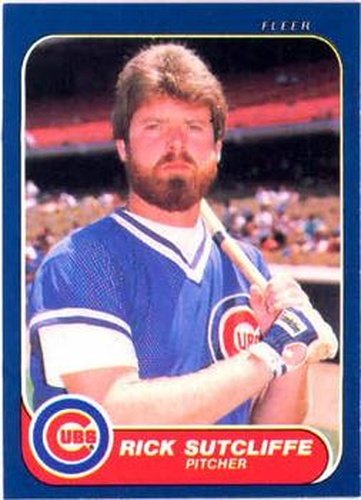 #383 Rick Sutcliffe - Chicago Cubs - 1986 Fleer Baseball