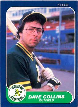 #415 Dave Collins - Oakland Athletics - 1986 Fleer Baseball