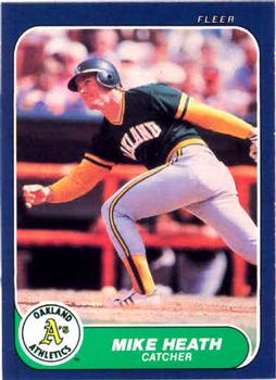 #418 Mike Heath - Oakland Athletics - 1986 Fleer Baseball