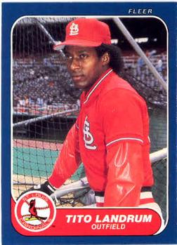 #41 Tito Landrum - St. Louis Cardinals - 1986 Fleer Baseball