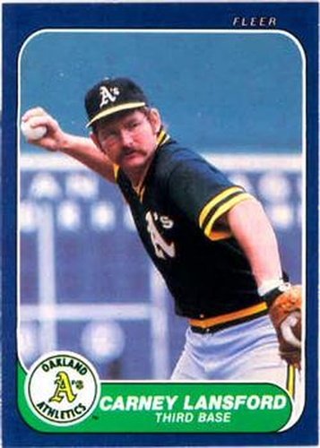 #426 Carney Lansford - Oakland Athletics - 1986 Fleer Baseball