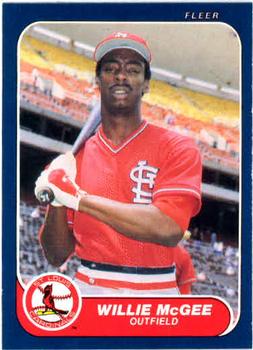 #42 Willie McGee - St. Louis Cardinals - 1986 Fleer Baseball