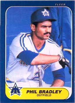 #461 Phil Bradley - Seattle Mariners - 1986 Fleer Baseball