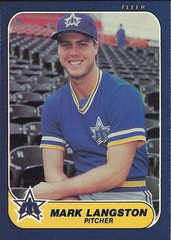 #467 Mark Langston - Seattle Mariners - 1986 Fleer Baseball