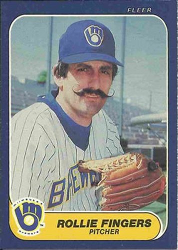 #486 Rollie Fingers - Milwaukee Brewers - 1986 Fleer Baseball
