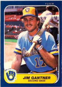 #487 Jim Gantner - Milwaukee Brewers - 1986 Fleer Baseball