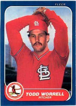 #49 Todd Worrell - St. Louis Cardinals - 1986 Fleer Baseball