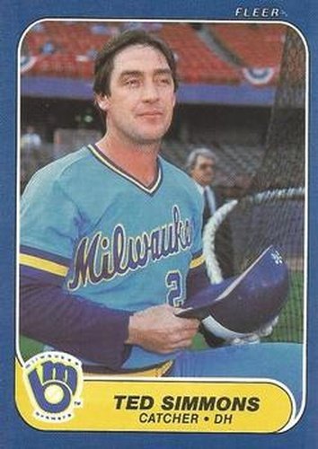 #503 Ted Simmons - Milwaukee Brewers - 1986 Fleer Baseball