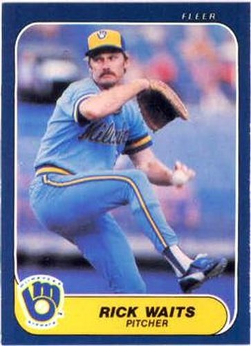 #505 Rick Waits - Milwaukee Brewers - 1986 Fleer Baseball