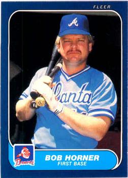#517 Bob Horner - Atlanta Braves - 1986 Fleer Baseball