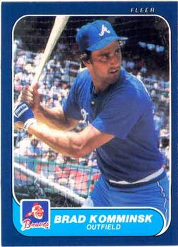 #520 Brad Komminsk - Atlanta Braves - 1986 Fleer Baseball