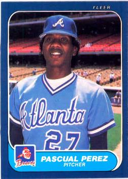 #524 Pascual Perez - Atlanta Braves - 1986 Fleer Baseball