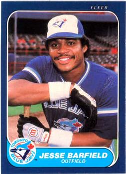 #52 Jesse Barfield - Toronto Blue Jays - 1986 Fleer Baseball