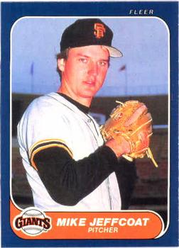 #545 Mike Jeffcoat - San Francisco Giants - 1986 Fleer Baseball