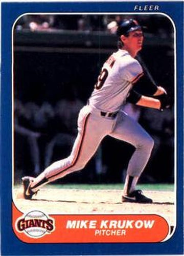 #546 Mike Krukow - San Francisco Giants - 1986 Fleer Baseball