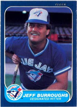 #54 Jeff Burroughs - Toronto Blue Jays - 1986 Fleer Baseball
