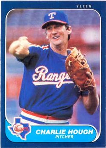 #564 Charlie Hough - Texas Rangers - 1986 Fleer Baseball